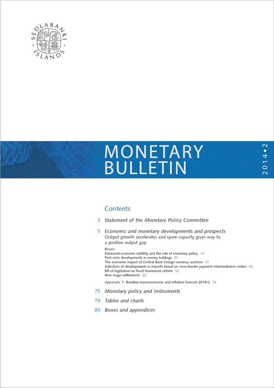Cover of Monetary Bulletin 2014/2