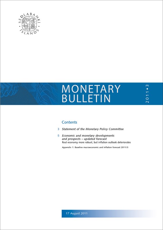Cover of Monetary Bulletin 2011/3